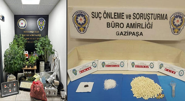 Antalya’da uyuşturucu ticareti yaptıkları iddiasıyla 10 zanlı tutuklandı