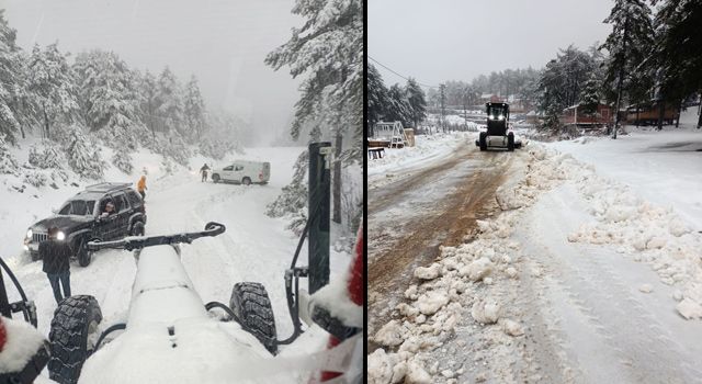 Yayla Yollarında Kar Temizleme Çalışmaları Devam Ediyor