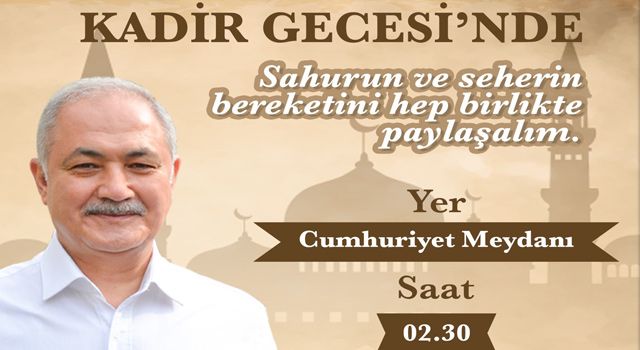 Sahur Sofrası Cumhuriyet Meydanında Kuruluyor