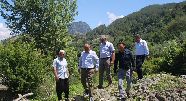 Kaymakam İlhan Kuşku Köyü su havuzunu inceledi