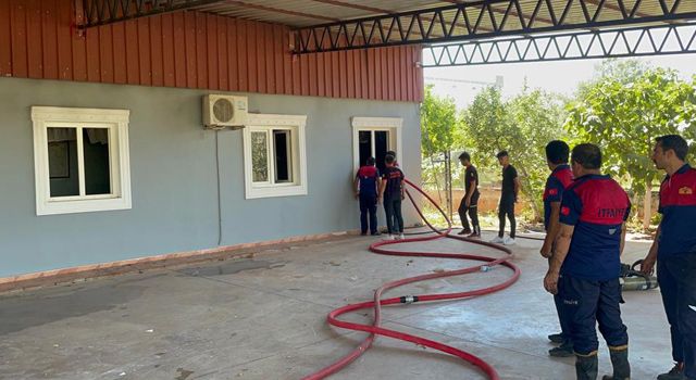 Tabanca Atış Poligonunda çıkan yangın söndürüldü