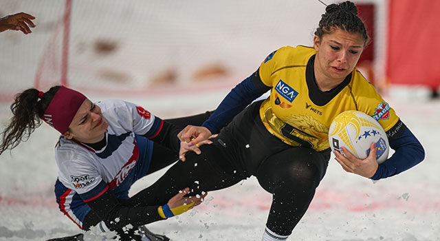 Türkiye’de ilk defa düzenlenen ”Kar Ragbi Şampiyonası” sona erdi