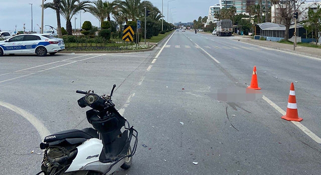 Alanya’da kamyonla çarpışan motosikletin sürücüsü öldü