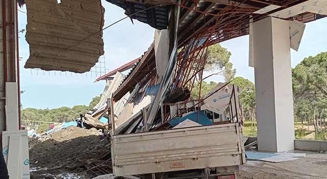 Antalya’da otel inşaatında meydana gelen göçükte 1 kişi yaralandı