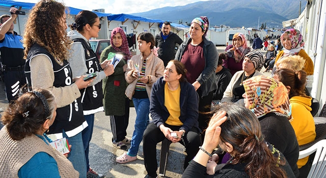 Hatay’daki konteyner kentte ”Birlikte Güvendeyiz” projesi hayata geçirildi