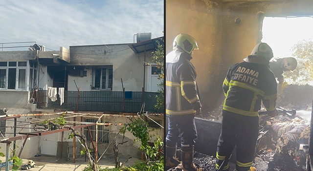 Adana’da iki katlı evde çıkan yangın söndürüldü
