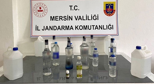 Çamlıyayla’da 30 litre sahte içki ele geçirildi