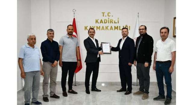 Kadirli Coğrafi İşaret Komisyonu, Kaymakam Erdinç Dolu’yu ziyaret etti
