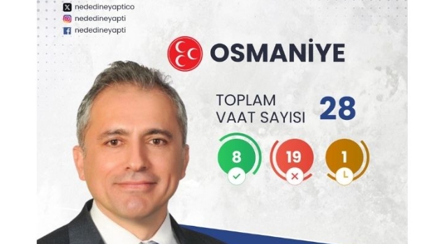 Osmaniye Belediyesi İlk Yılında 28 Vaatten 8’ini Tamamladı