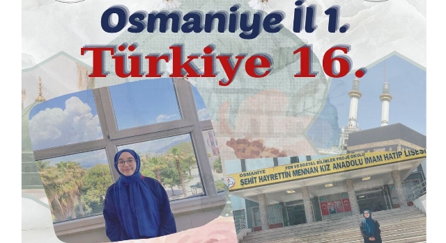 Osmaniyeli Ebrar, Umre Ödüllü Yarışmada Türkiye 16.’sı Oldu