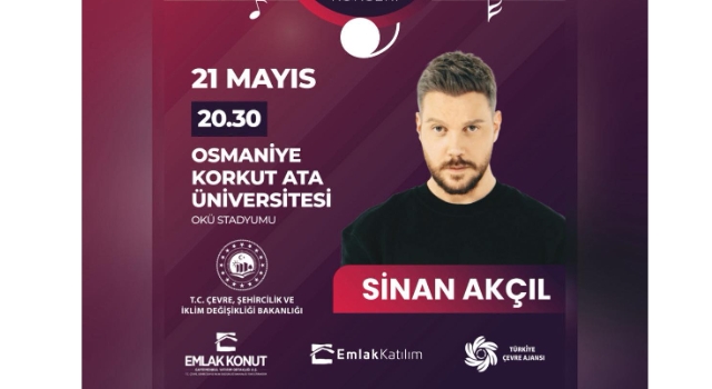 Sinan Akçıl 21 Mayıs'ta OKÜ Stadyumu'nda Sahne Alacak