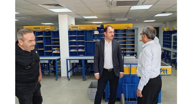 Kaymakam Erdinç Dolu’dan PTT Müdürlüğü’ne Ziyaret