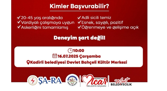 Kadirli Belediyesi Kariyer Günleri Başlıyor: Fabrikalara Personel Alımı Yapılacak