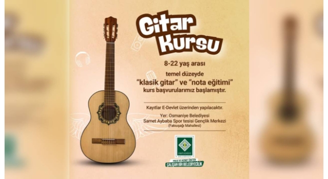 Osmaniye Belediyesi’nden Gençlere Gitar Kursu Fırsatı