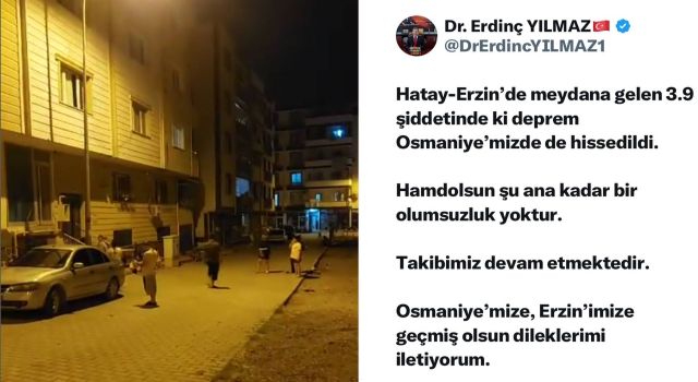 3.9 Büyüklüğünde Deprem: Osmaniye Sarsıldı