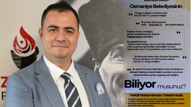 Ertuğ: Osmaniye’de ihaleler araştırılsın