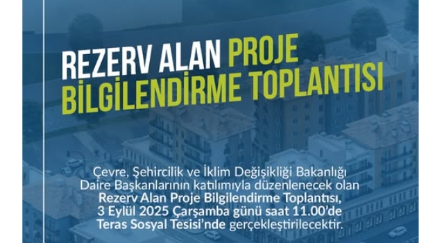 Bahçe Belediyesi’nden Rezerv Alan Projesi Daveti
