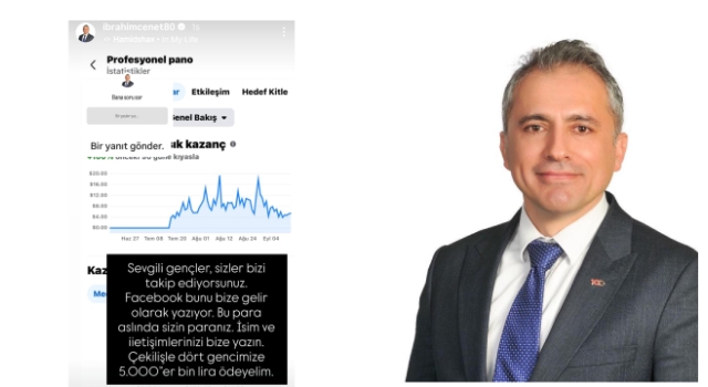 Başkan Çenet Sosyal Medya Gelirini Gençlere Dağıtacak