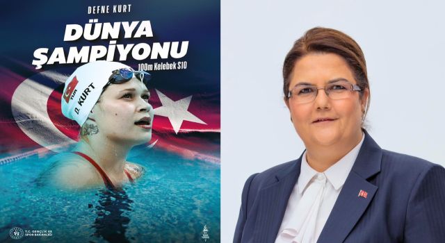 Derya Yanık, Şampiyon Yüzücü Defne Kurt’u Tebrik Etti