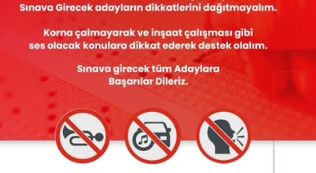 Kadirli Belediyesi KPSS öncesi sessizlik çağrısı yaptı