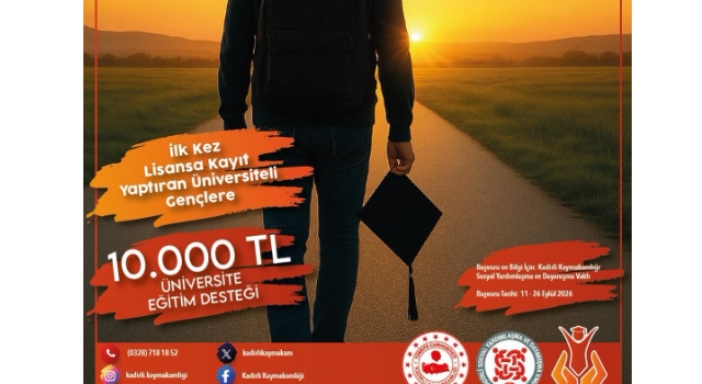 Kaymakamlıktan Öğrencilere 10 Bin TL Destek