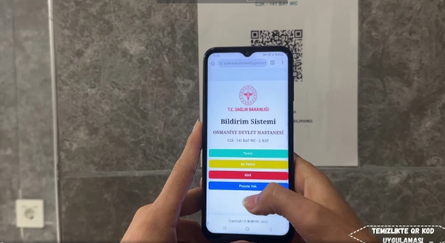 Osmaniye’de Hastanelerde QR Kod ile Temizlik Denetimi Başladı