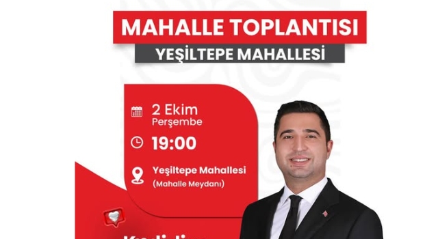 Kadirli’de mahalle toplantısı: Başkan Olcar halkla bir araya geliyor