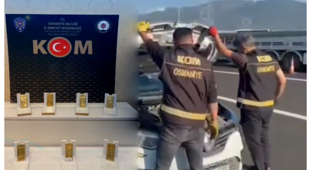 Osmaniye’de durdurulan araçta 7 kilo kaçak altın bulundu