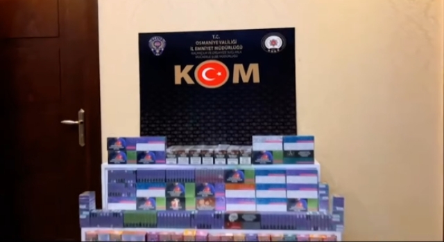 Osmaniye’de otobüste çok sayıda kaçak ürün ele geçirildi