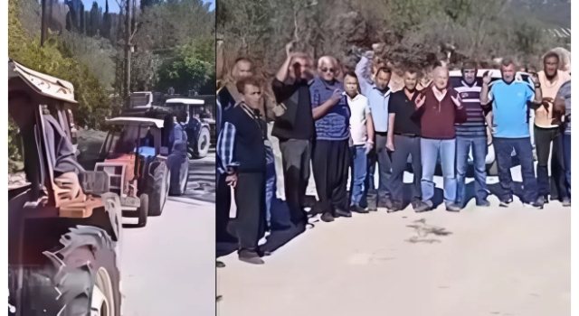 Bahçe Köyünde Traktörlü Taş Ocağı Protestosu