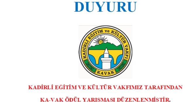 KA-VAK Ödül Yarışması Düzenleniyor: Başvurular Başladı