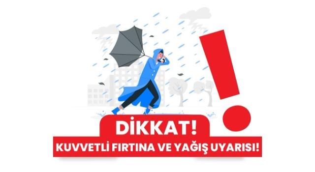 Kadirli'de belediyeden fırtına ve yağış uyarısı