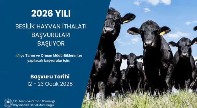 Osmaniye’de 2026 Besilik Hayvan İthalatı İçin Başvuru Süreci Duyuruldu