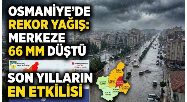 Osmaniye’de Rekor Yağış! Merkez’e 66 Kilogram Düştü