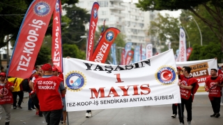 Antalya ve çevre illerde 1 Mayıs Emek ve Dayanışma Günü kutlandı