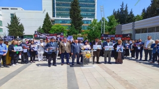 Deprem bölgesinde İsrail’in Gazze’deki saldırıları protesto edildi