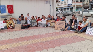 Hatay’da Gazze’ye destek için oturma eylemi düzenlendi