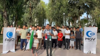 Hatay’da İsrail’in Gazze’ye yönelik saldırılarına protesto