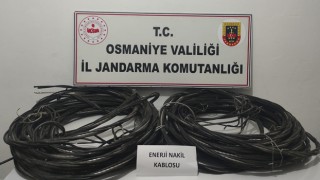 Kablo hırsızları jandarma tarafından yakalandı