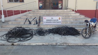 Haberleşme ve enerji nakil kablosu çalan 2 kişi tutuklandı