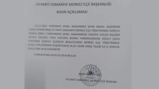 İYİ Parti Merkez İlçe Yönetiminden basın açıklaması