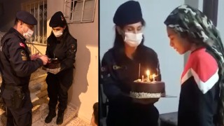 Jandarmadan lise öğrencisine sürpriz doğum günü
