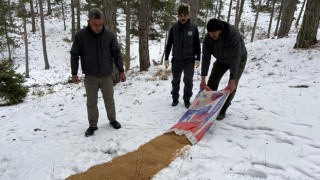 Kış şartlarından etkilenen hayvanlara yem bırakıldı