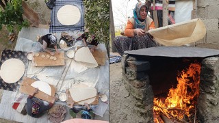 Çukurova'da kadınların ramazan öncesi yufka ekmeği mesaisi başladı