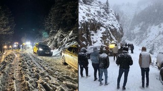 Alanya’da kar nedeniyle yayla yolunda mahsur kalan 33 kişi kurtarıldı
