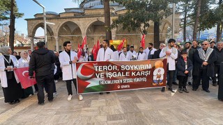 Isparta ve Burdur’da ”Teröre lanet, Gazze için acil ateşkes” etkinliği düzenlendi