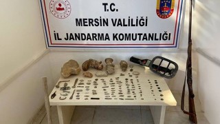 Mersin’de 16 sikke ve 100 obje ele geçirildi