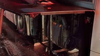 Serik’te seyir halindeki yolcu otobüsünde çıkan yangın söndürüldü
