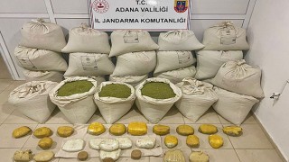 Adana’da kamyon dorsesine yüklenen su tankında 617,5 kilogram esrar ele geçirildi