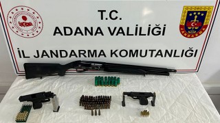 Adana’da çiftlikte ruhsatsız 2 tabanca ve av tüfeği ele geçirildi